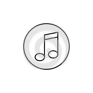 music note icon. Element of online and web for mobile concept and web apps icon. Thin line icon for website design and development