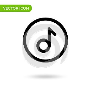 Music note icon. minimal and creative icon isolated on white background. vector illustration symbol mark