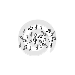 music note icon vector illustration design photo