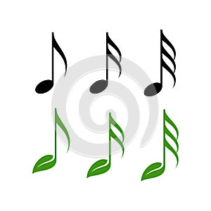 Music note icon vector illustration