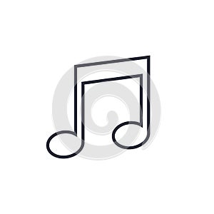 Music note icon, Vector