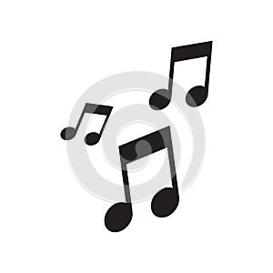 Music note icon vector