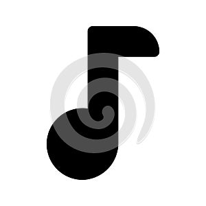 music note icon vector for music symbol interface isolated on white background