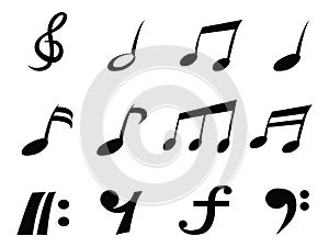 Music note icons photo