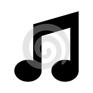 Music note isolated icon