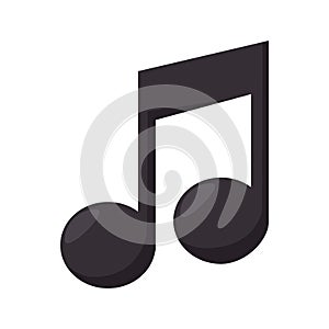 Music note isolated icon