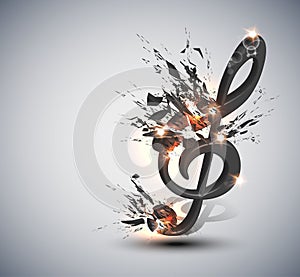 Music Note Melody Background