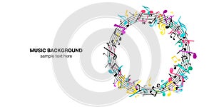 Music note music music background vector illustration pop and cool colorful abstract