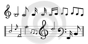 Music Note with music symbols