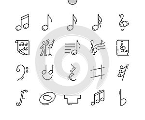 Music note. Song, melody or tune. Treble clef.