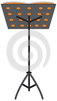 Music note stand isolated