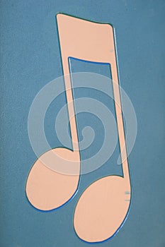 Music note symbol art- billboard for modern building