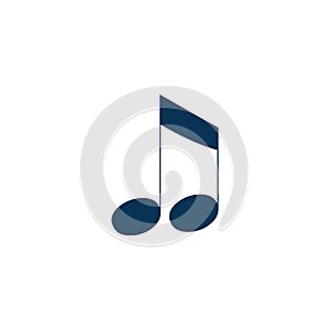 Music note symbol logo and icon template design