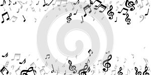 Music note symbols vector illustration. Melody