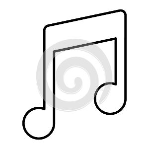 Music note thin line icon. Melody vector illustration isolated on white. Sound outline style design, designed for web