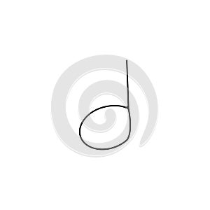 music note thin line icon. music note linear outline icon