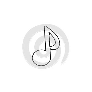 music note thin line icon. music note linear outline icon