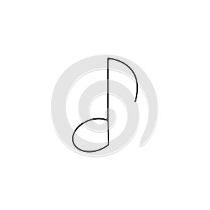 music note thin line icon. music note linear outline icon