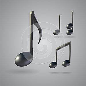 Music note vector icons