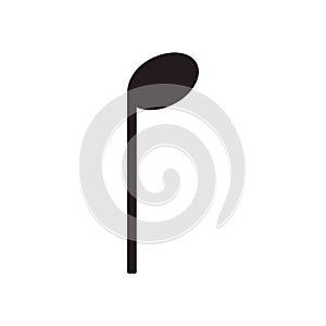 Music note vector illustration melody symbol. Musical design icon and abstract sound treble art. Song tune element composition