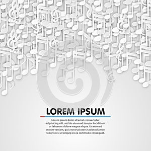 Music note white background design.