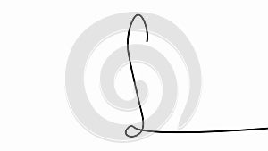 Music notes animation. Musical symbols on lines with swirls.