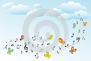 Music notes background