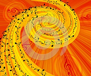 Music notes background