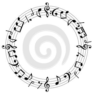 Music notes background photo