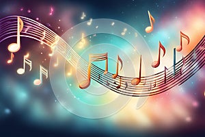 Music notes background, musical notes