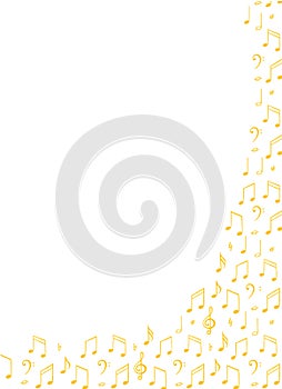 Music notes background. Poster template. Melody symbol.