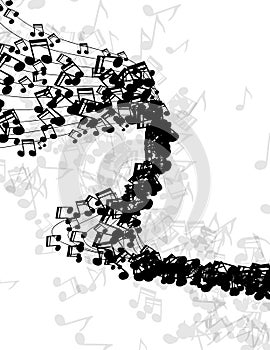 Music notes banner