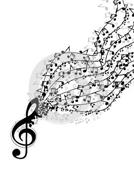 Music notes banner