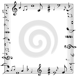 Music notes border