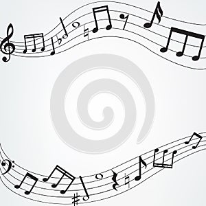 Music notes border