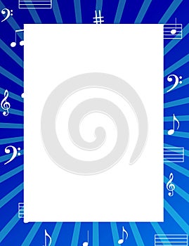 Music notes border / frame