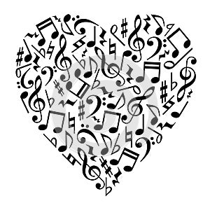 Music Notes Heart