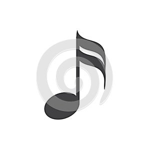 Music notes icon, musical key sign vector illustration