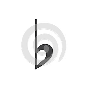 Music notes icon, musical key sign vector illustration