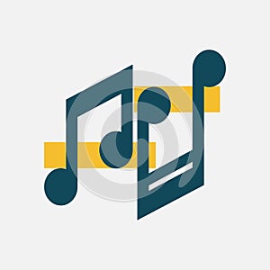 Music notes icon . Vector illustration eps 10