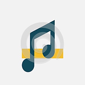 Music notes icon . Vector illustration eps 10