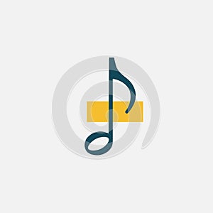 Music notes icon . Vector illustration eps 10