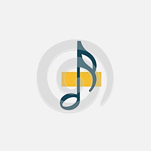 Music notes icon . Vector illustration eps 10