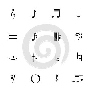 Music notes icons