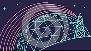 Music Notes and Instruments Pattern, vector design Generative AI