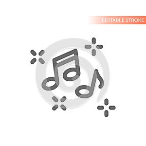 Music notes, melody and song vector icon