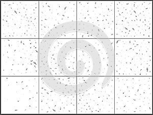 Music notes. Mensural musical notation. Black notes symbols. Note value. Music staff. Set 12 in 1 photo