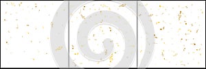 Music notes. Mensural musical notation. Gold notes symbols. Note value. Music staff photo