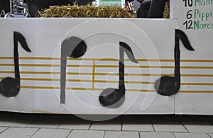 Music notes and notation symbol