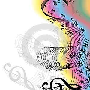 Music Notes Rainbow